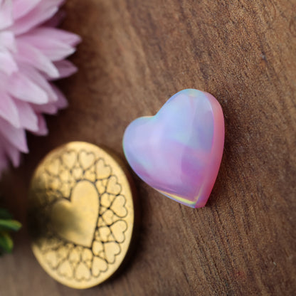 Aurora Opal Cabochon - approx. 14 x 14 x 4.2 mm