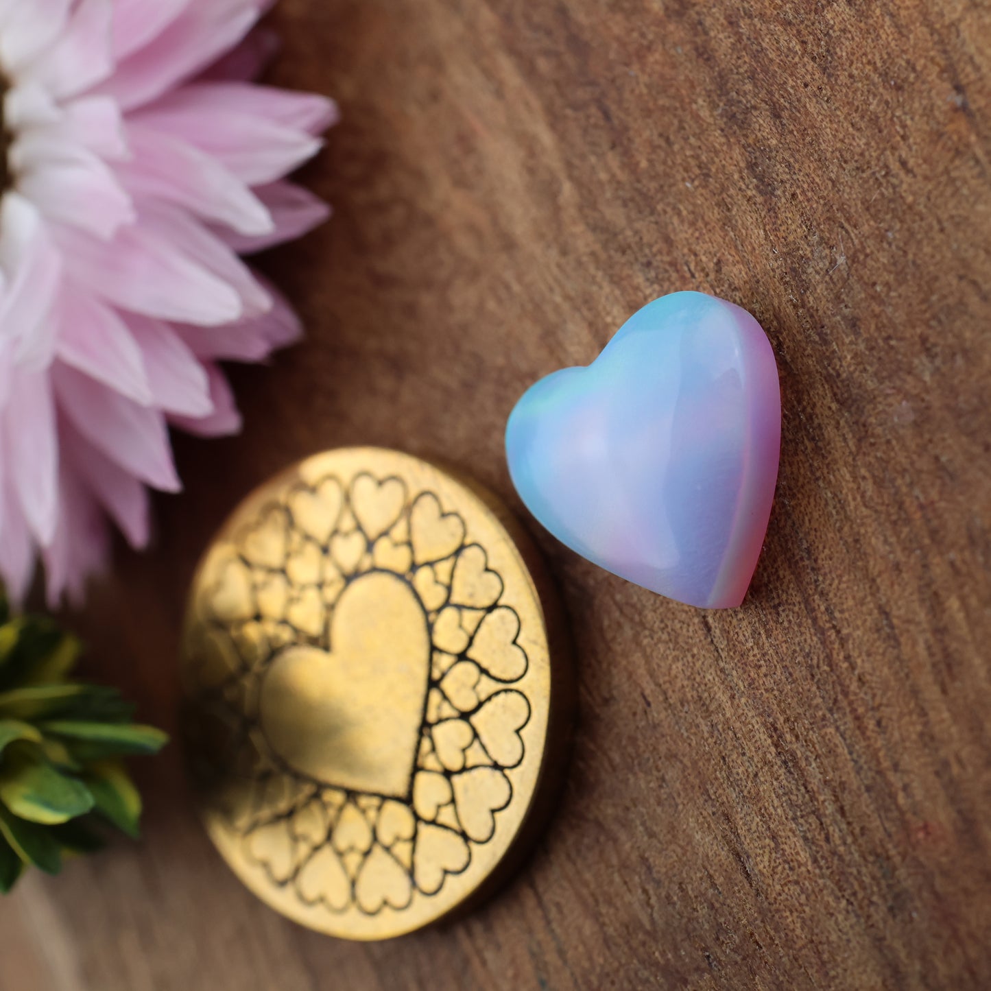 Aurora Opal Cabochon - approx. 11 x 11 x 4 mm