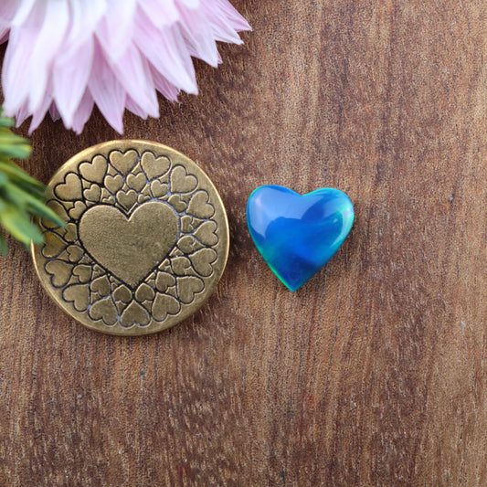 Aurora Opal Cabochon - approx. 11 x 11 x 3.7 mm