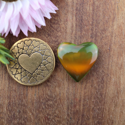 Aurora Opal Cabochon - approx. 16 x 17 x 4.6 mm