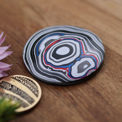 Fordite Cabochon - approx. 35 x 35 x 5.5 mm