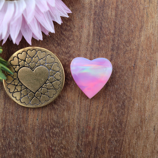 Aurora Opal Cabochon - approx. 13 x 14 x 4.2 mm