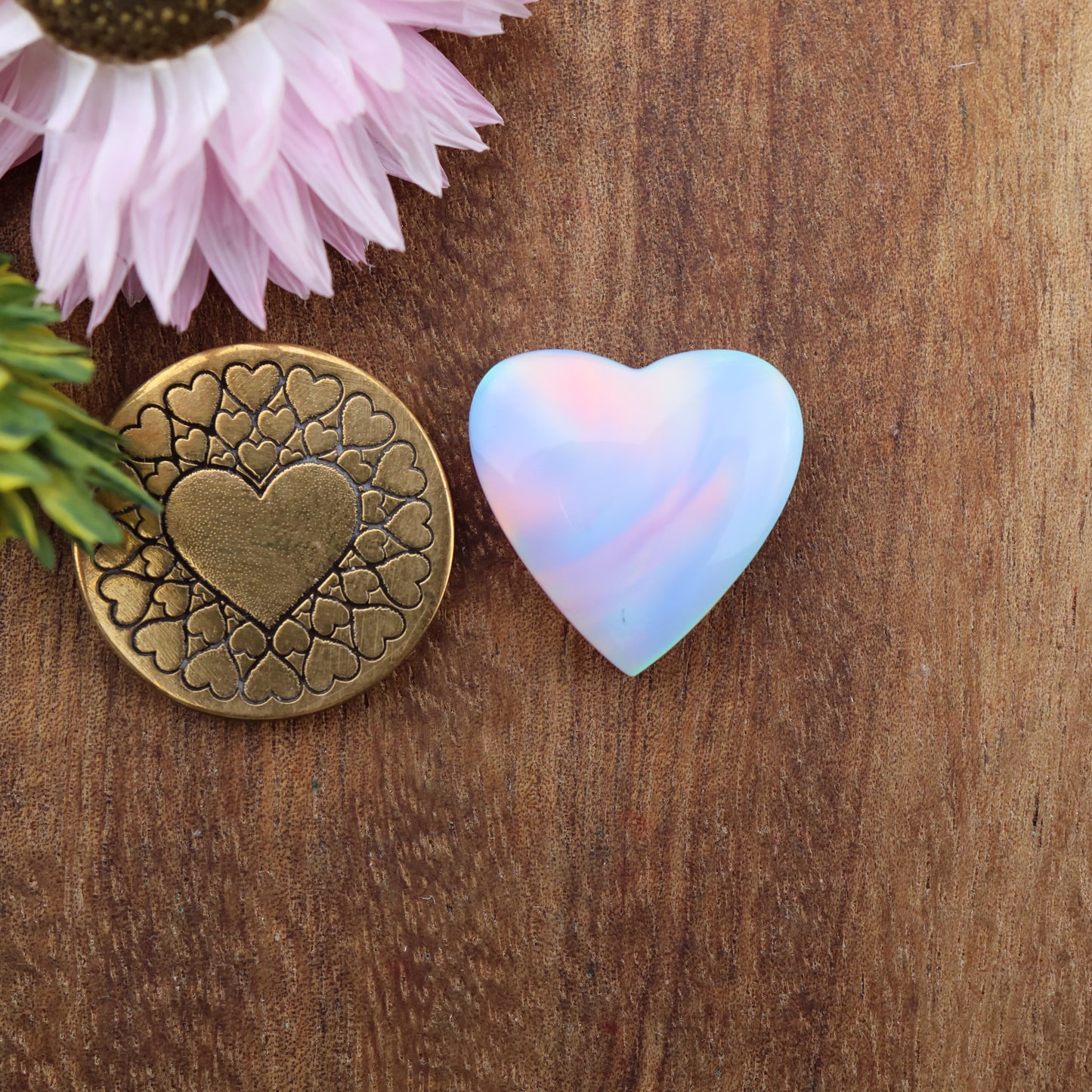 Aurora Opal Cabochon - approx. 17 x 17 x 4.8 mm