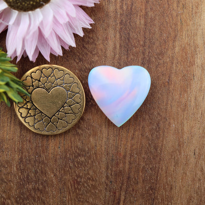 Aurora Opal Cabochon - approx. 17 x 17 x 4.8 mm