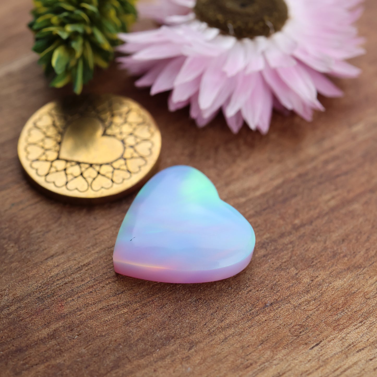 Aurora Opal Cabochon - approx. 17 x 17 x 4.8 mm