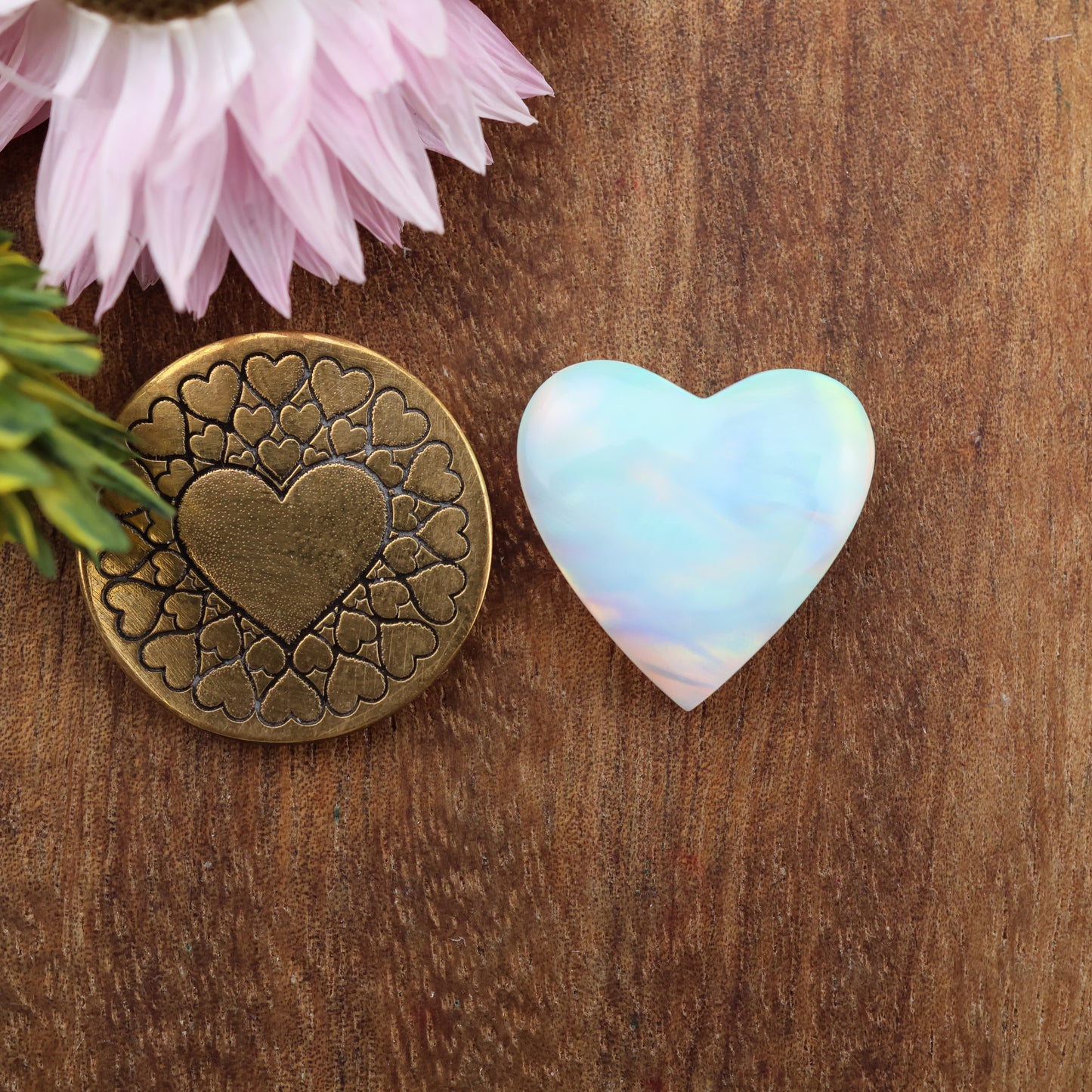 Aurora Opal Cabochon - approx. 17 x 17 x 4.4 mm