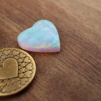 Aurora Opal Cabochon - approx. 17 x 17 x 4.4 mm