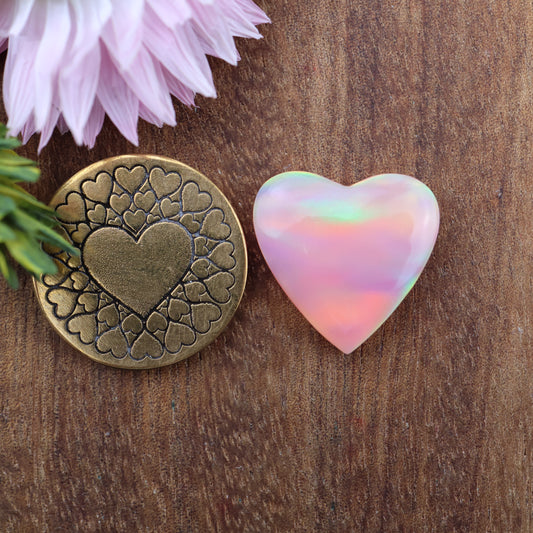 Aurora Opal Cabochon - approx. 17 x 17 x 4.4 mm