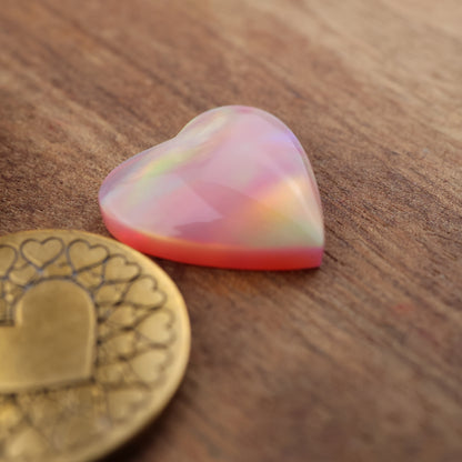 Aurora Opal Cabochon - approx. 17 x 17 x 4.4 mm