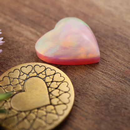 Aurora Opal Cabochon - approx. 17 x 17 x 4.6 mm