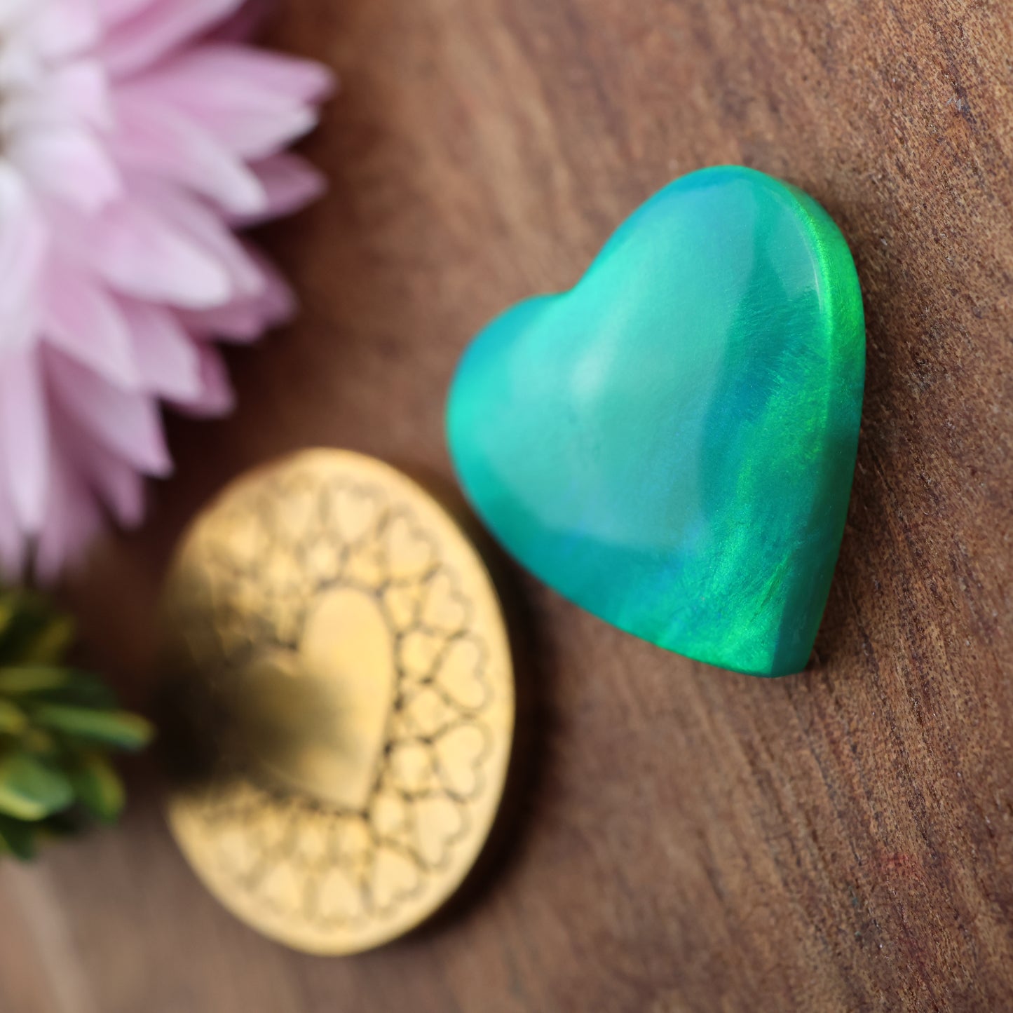 Aurora Opal Cabochon - approx. 17 x 17 x 4.5 mm