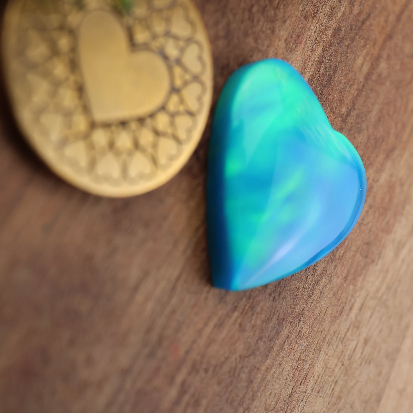 Aurora Opal Cabochon - approx. 21 x 21 x 4.7 mm
