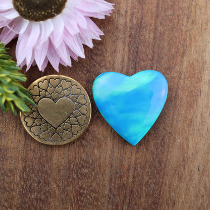 Aurora Opal Cabochon - approx. 21 x 21 x 4.7 mm