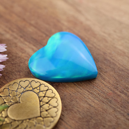 Aurora Opal Cabochon - approx. 21 x 21 x 4.7 mm