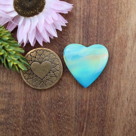 Aurora Opal Cabochon - approx. 21 x 21 x 4.7 mm