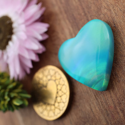 Aurora Opal Cabochon - approx. 22 x 22 x 4.6 mm