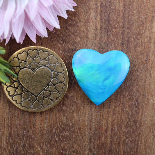 Aurora Opal Cabochon - approx. 17 x 17 x 4.7 mm