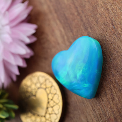 Aurora Opal Cabochon - approx. 17 x 17 x 4.7 mm