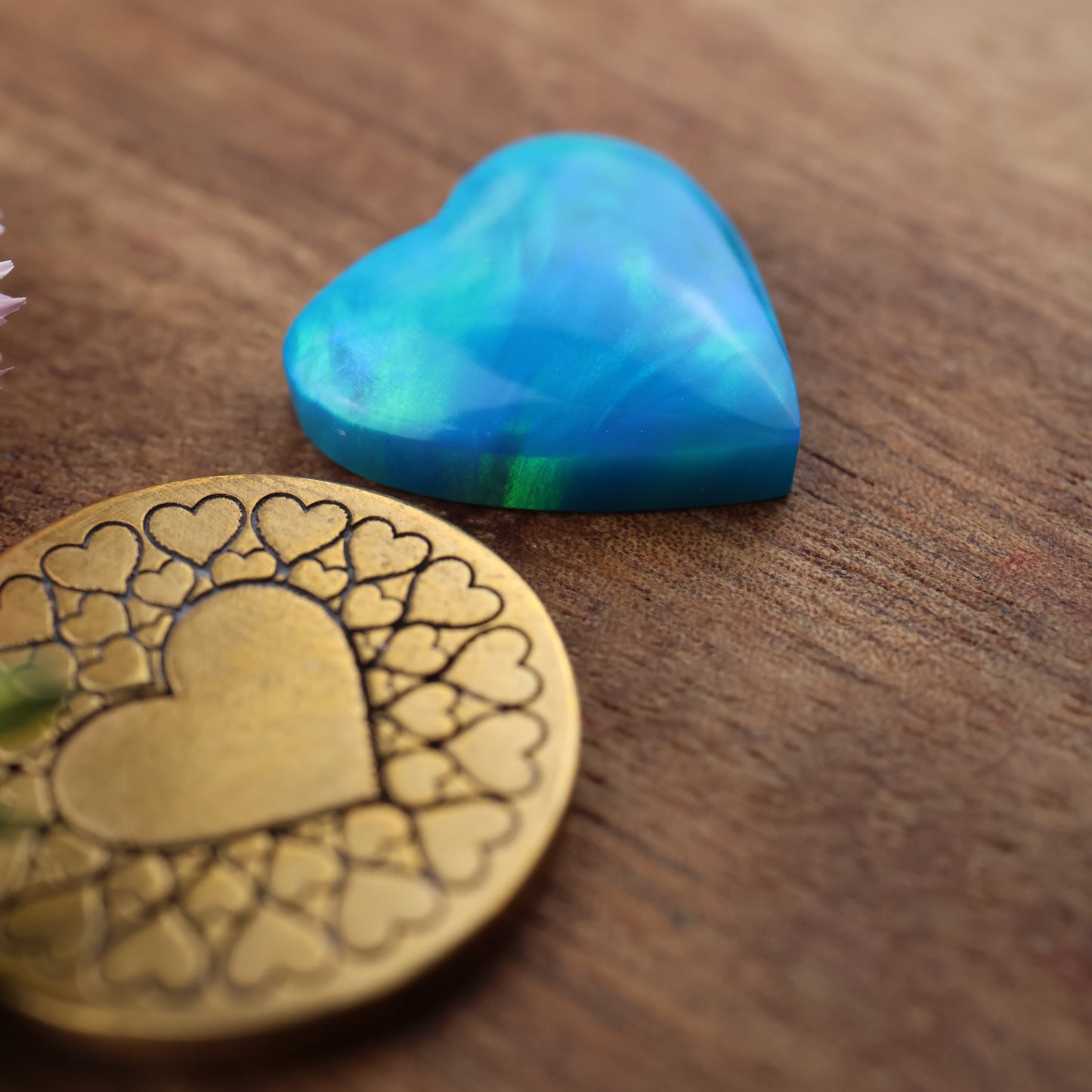 Aurora Opal Cabochon - approx. 17 x 17 x 4.7 mm