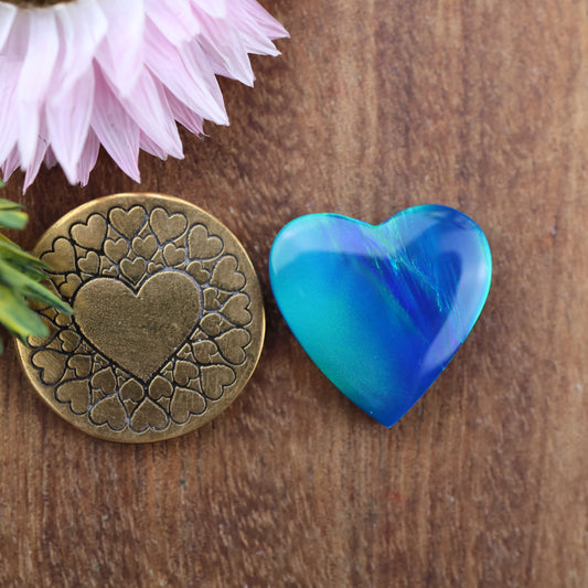 Aurora Opal Cabochon - approx. 17 x 17 x 4.7 mm