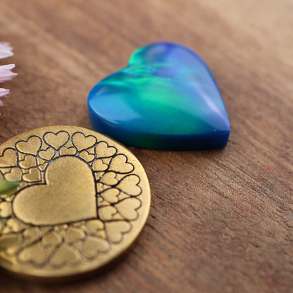 Aurora Opal Cabochon - approx. 17 x 17 x 4.7 mm