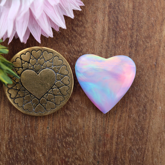 Aurora Opal Cabochon - approx. 17 x 17 x 4.4 mm