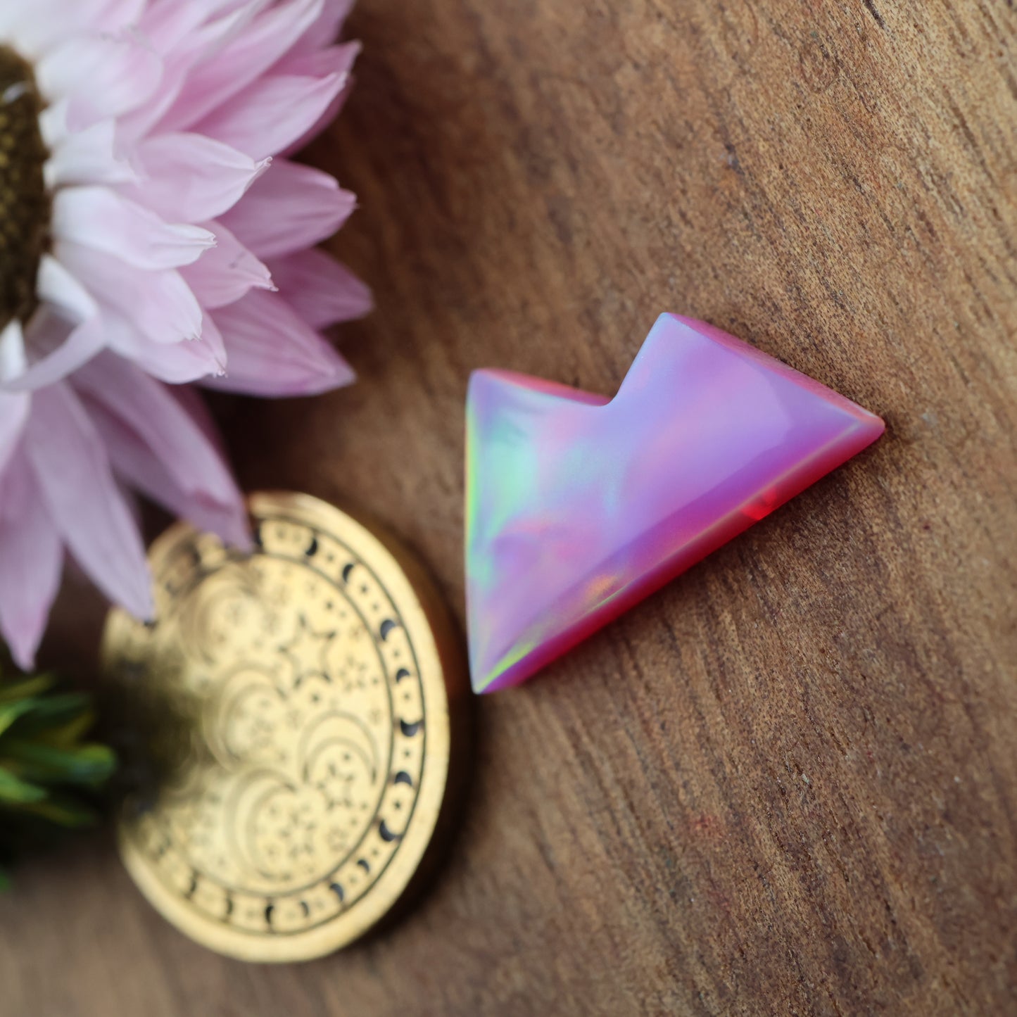 Aurora Opal Cabochon - approx. 19 x 11 x 3.9 mm