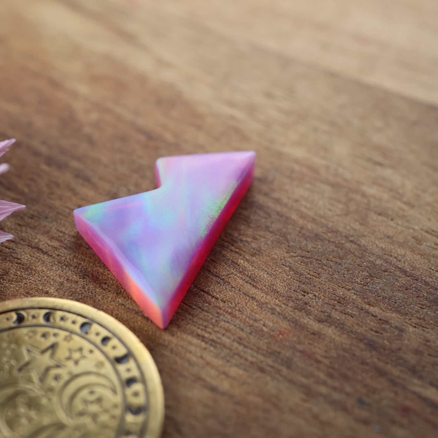 Aurora Opal Cabochon - approx. 19 x 12 x 3.8 mm