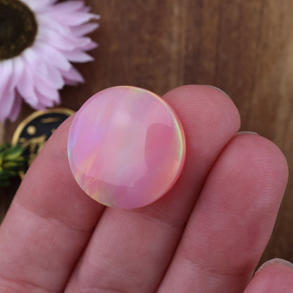 Aurora Opal Cabochon - approx. 20 x 20 x 4.9 mm