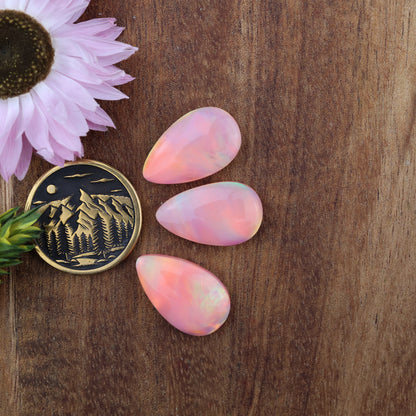 Aurora Opal Cabochon Set of 3 - approx. 18 x 11 mm