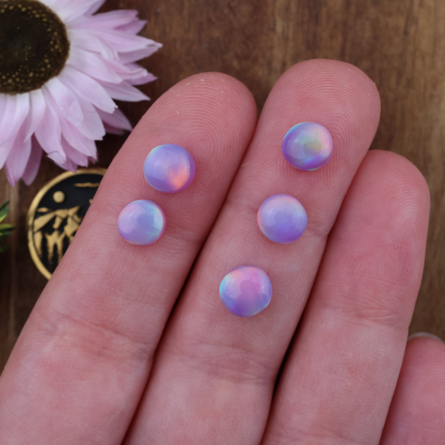 Aurora Opal Cabochon Set of 5 - Mixed Size