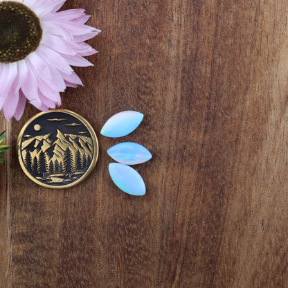 Aurora Opal Cabochon Set of 3 - approx. 11 x 5 mm