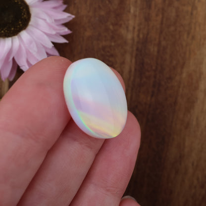 Aurora Opal Cabochon - approx. 21 x 16 x 5.1 mm