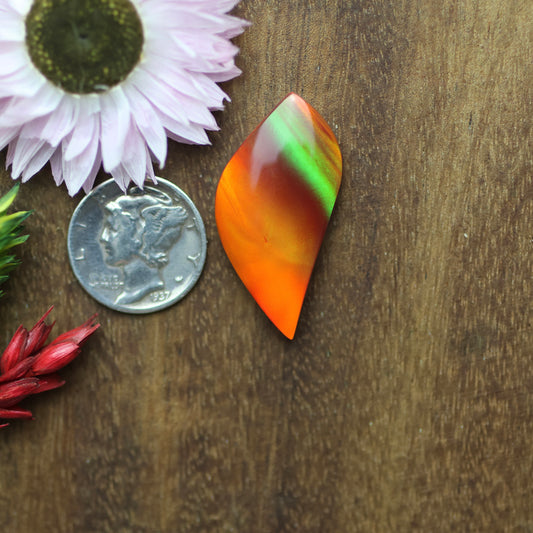 Aurora Opal Cabochon - approx. 31 x 15 x 5.1 mm