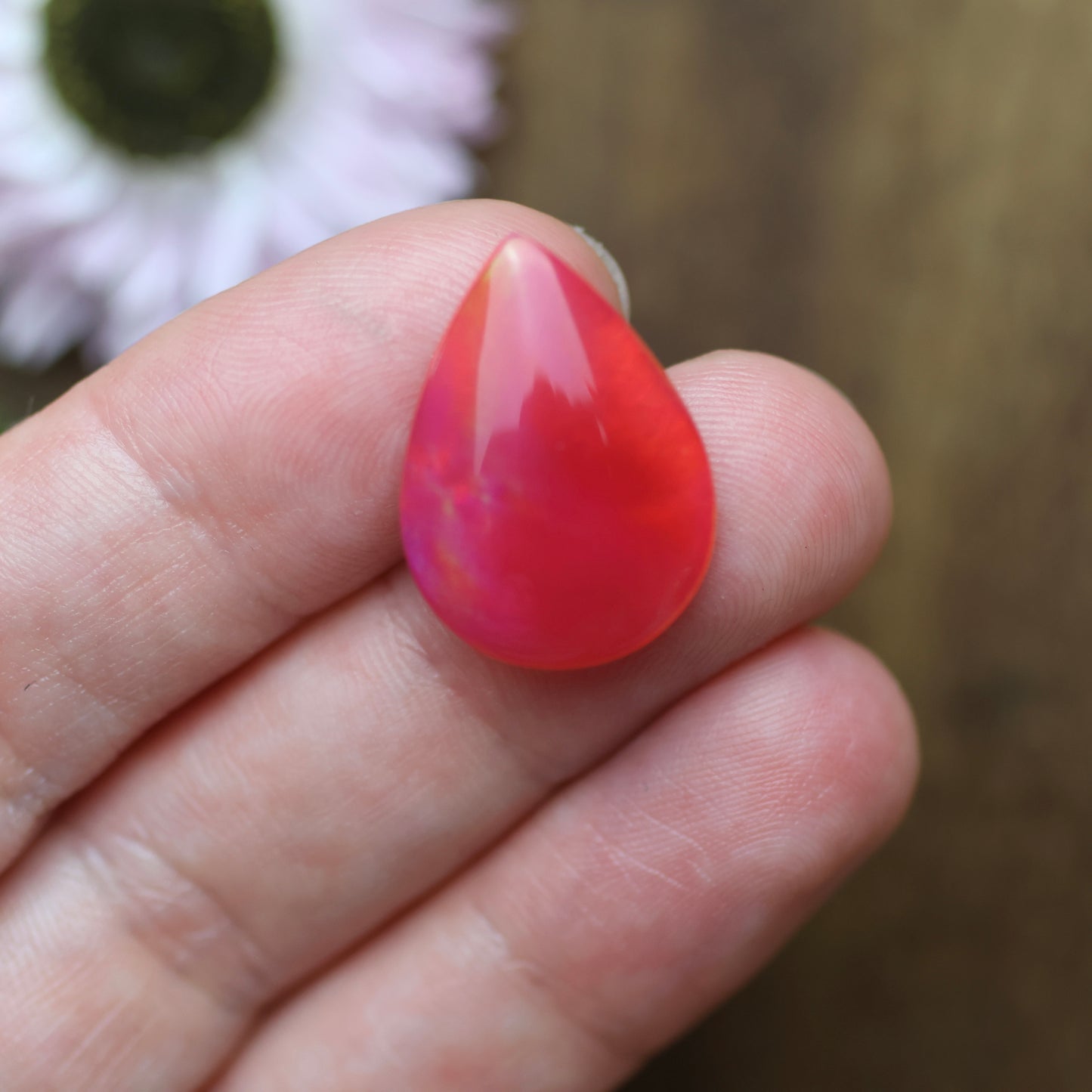 Aurora Opal Cabochon - approx. 21 x 15 x 4.9 mm