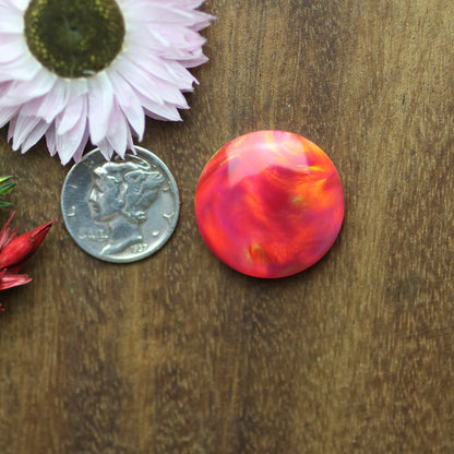 Aurora Opal Cabochon - approx. 22 x 22 x 5.1 mm