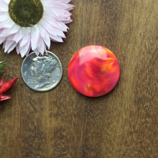 Aurora Opal Cabochon - approx. 22 x 22 x 5.1 mm