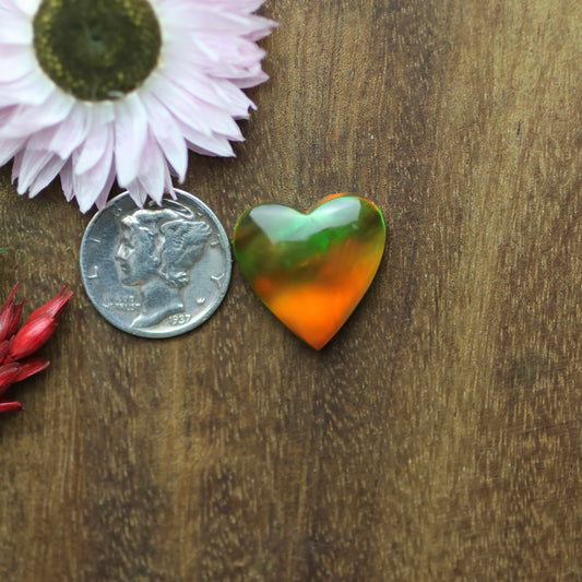 Aurora Opal Cabochon - approx. 17 x 17 x 4.9 mm