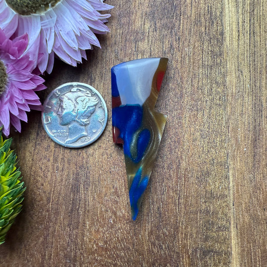 Acrylic Cabochon - approx. 42 x 14 x 5.1 mm