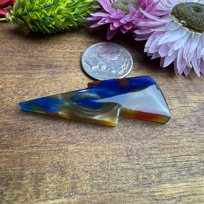 Acrylic Cabochon - approx. 42 x 14 x 5.1 mm