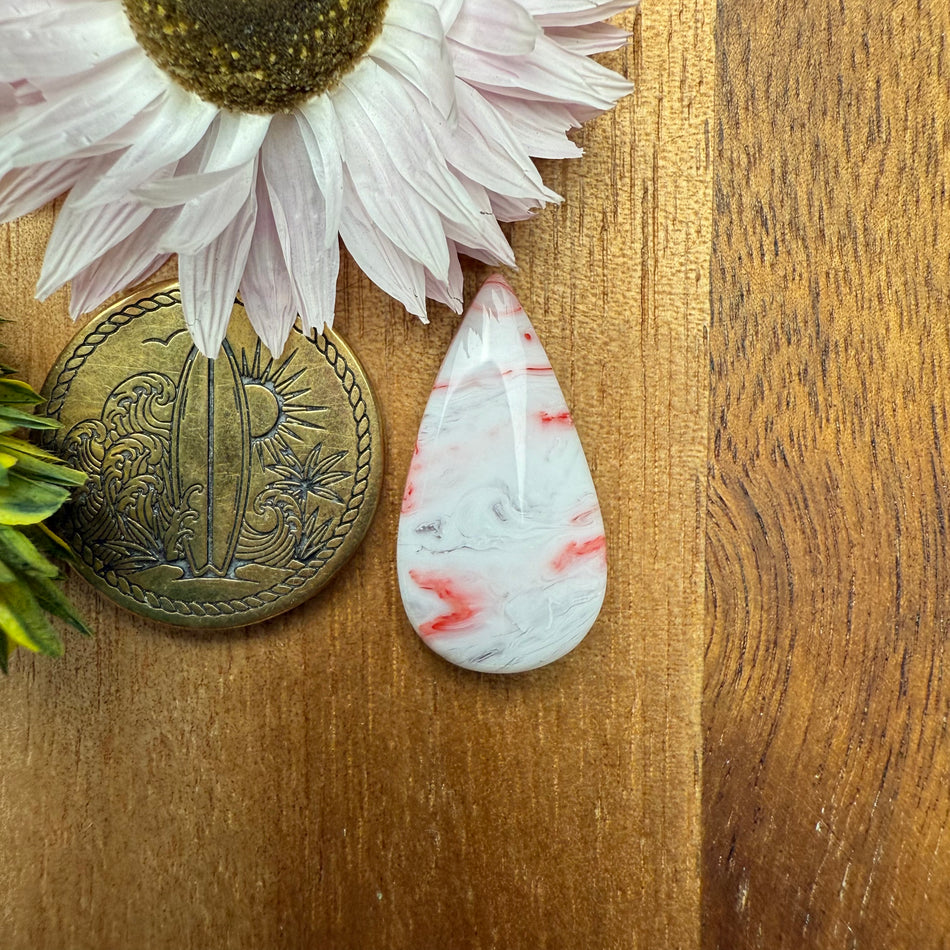 Gower Surfite Cabochon - approx. 22 x 11 x 4.6 mm