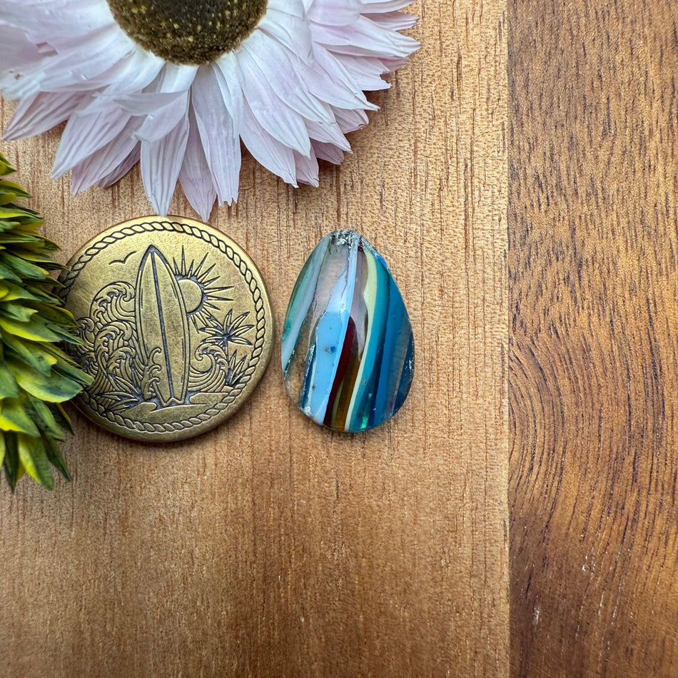 Californian Surfite Cabochon - approx. 18 x 12 x 4.5 mm