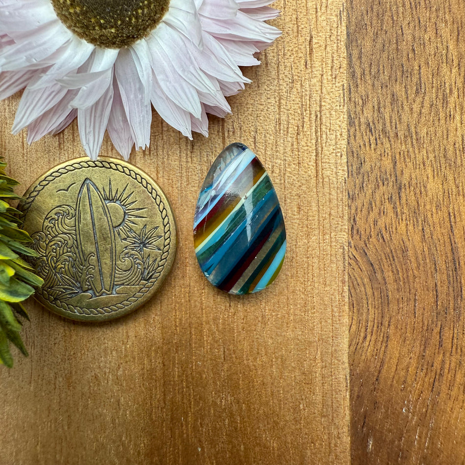 Californian Surfite Cabochon - approx. 18 x 11 x 4.2 mm