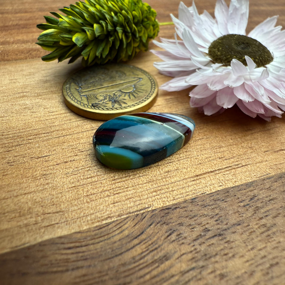 Californian Surfite Cabochon - approx. 18 x 11 x 4.2 mm