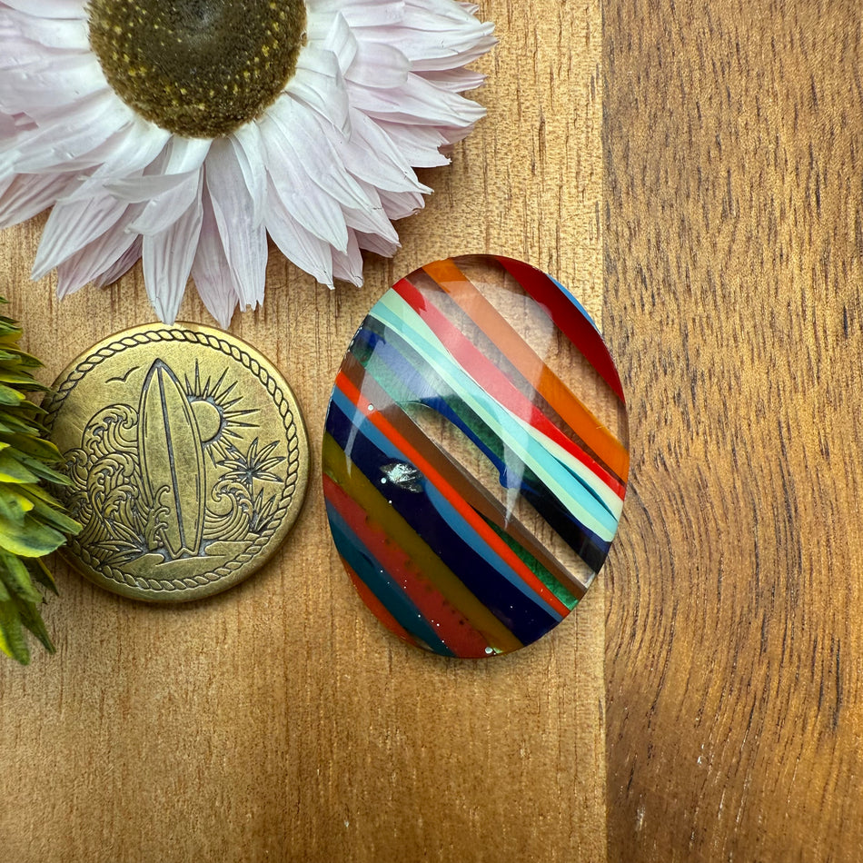 Californian Surfite Cabochon - approx. 28 x 22 x 5.4 mm
