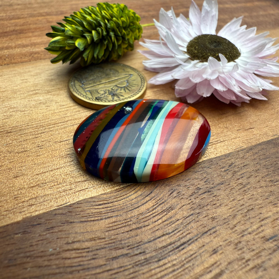 Californian Surfite Cabochon - approx. 28 x 22 x 5.4 mm