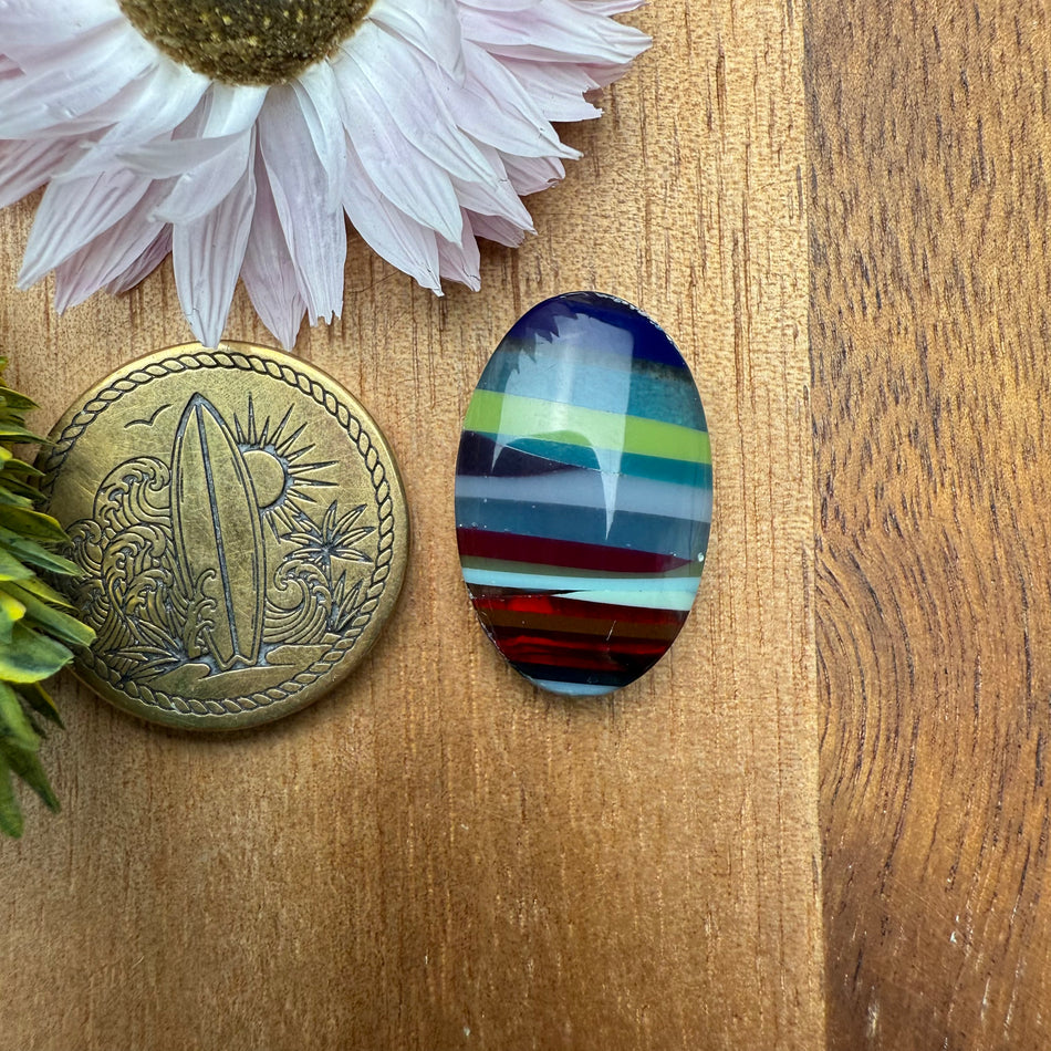 Californian Surfite Cabochon - approx. 21 x 13 x 4.8 mm