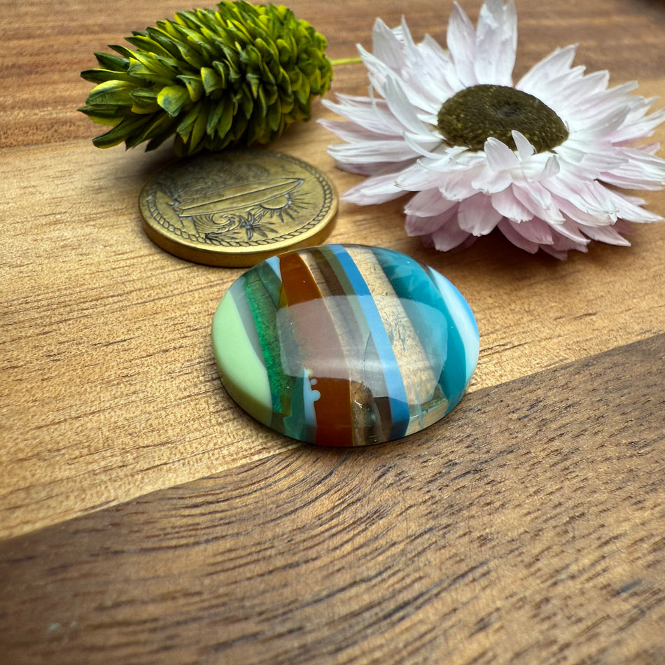 Californian Surfite Cabochon - approx. 22 x 22 x 5.3 mm
