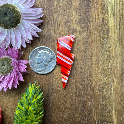 Art Glass Cabochon - approx. 32 x 11 x 4.6 mm
