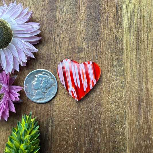 Art Glass Cabochon - approx. 21 x 22 x 5.1 mm